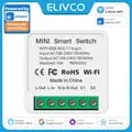 16A EWelink Wifi Switch Mini Smart 2-Way DIY Switches Circuit Breaker Timer Module with Voice Control, Easy Installation, Timer and Schedule Functionality, Remote Control and Monitoring - Compatible with Alexa, Google Home, Alice, SmartThings - Smart Home Automation Solution