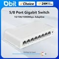 High-Speed 5/8 Ports Ethernet Switch for Fast 10/100/1000Mbps Connectivity, Ideal for Small Office/Home Use, Auto MDI/MDIX, Plug-and-Play, Reliable Performance – Seamless Data Transfer and Smooth Multimedia Streaming