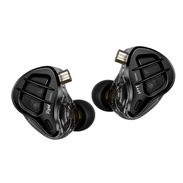 KZ ZAR HiFi Wired Earphone with 7 Balanced Armature Drivers and 1 Dynamic Driver - Hybrid Technology, Professional In Ear Monitor Design, High-Quality Materials, Enhanced Bass Response, Wide Compatibility, Detachable Cable with Microphone - Ideal for Musicians and Audiophiles