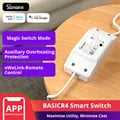 SONOFF BASICR4 Wifi Switch - Smart Home Automation with Timer Function for Remote Control of Lights and Appliances, Voice Control Compatible with Alexa and Google Home, Easy Installation and Universal Compatibility for Convenient Energy Efficiency