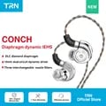 TRN Conch Earphone with High-Performance DLC Diamond Diaphragm, Dynamic Drivers, Tuning Nozzle Filters, Xiaomi Device Compatibility, and Enhanced Comfort - Immersive Sound Quality with Customizable Sound Signature and Secure Fit for Music Enthusiasts and Audiophiles