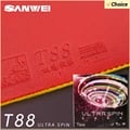 SANWEI T88 Ultra Spin Table Tennis Rubber - Advanced Spin, Control, and Speed for Looping Players | High Elasticity Sponge for Powerful Shots and Comfort | Durable and Long-Lasting with Customizable Sponge Options