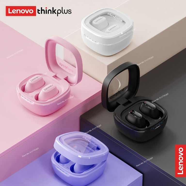 Lenovo XT62 Earphones with Advanced Bluetooth 5.3 Technology, HiFi Sound Quality, Noise Reduction, Touch Control, Mic, TWS Original Earbuds - Crystal Clear Audio, Stable Connection, Ergonomic Design - Perfect for Music Lovers, Workouts, and Commutes