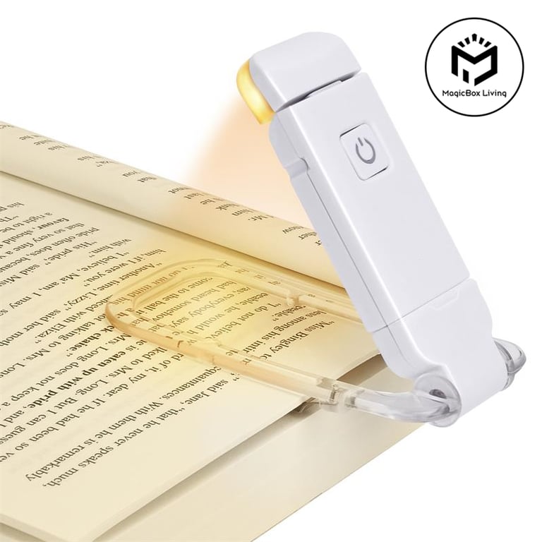 Adjustable Brightness Levels LED USB Rechargeable Book Light with Eye Protection Technology - Portable Clip-On Reading Lamp for Bed, Desk, and Travel - Long-Lasting Battery Life - Multi-Functional Night Light for Children - Flicker-Free Soft Glow for Comfortable Extended Use