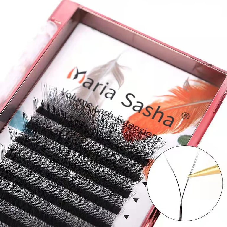 MARIA YY Volume Eyelash Extensions M/L Curl Y Wire Beauty 7mm Russian Lashes Bundles - Premium Quality Customizable Length and Curl for Natural Look - Private Label Supplies for Makeup Wholesale - High-Quality Materials for Long-Lasting Wear and Striking Design