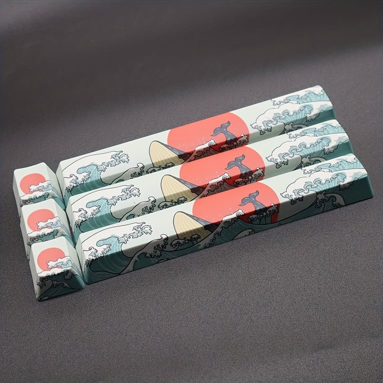 Coral Sea PBT Keycaps Set for Cherry MX Switches - Premium Quality OEM Profile Keycap Upgrade Kit with Unique Design, DIY Enthusiast's Dream, Enhanced Typing Experience - Durable, Easy to Install, Customizable 6.25u Space Bar - Colorful Keycaps for Mechanical Keyboards