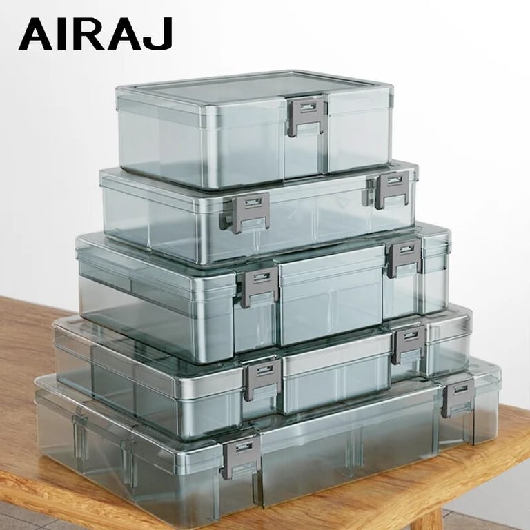 AIRAJ Parts Box with Detachable Partition Board - High-Quality Materials, Multifunctional Design, Convenient Storage Solution - Portable and Compact Tool Box for Screws, Nuts, Bolts, Nails, and Small Tools - Durable, Long-lasting Organizer for DIY Enthusiasts, Craftsmen, and Professionals
