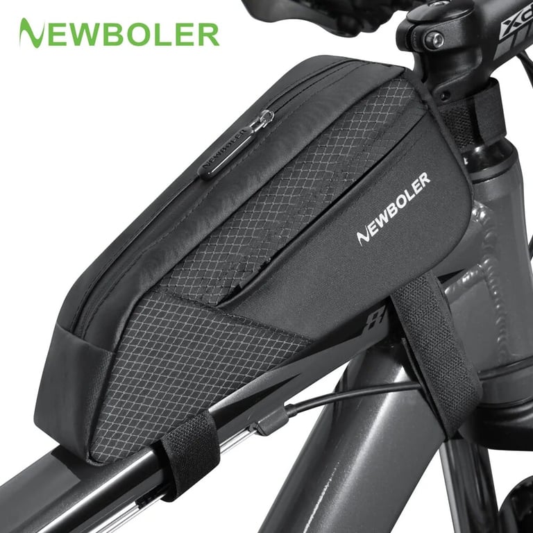 Waterproof Reflective Bike Bag with Large Capacity, Ultralight and Durable Design - Easy Installation Front Frame Tube Pannier for Versatile Cycling Adventures