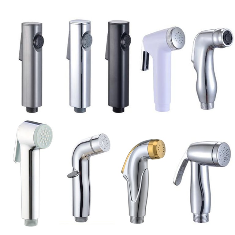 Adjustable Handheld Bathroom Bidet Shower Head with Self-Cleaning Nozzle - Durable ABS Material, Easy Installation, Multipurpose Use - Customizable Spray Settings for Comfortable and Hygienic Experience