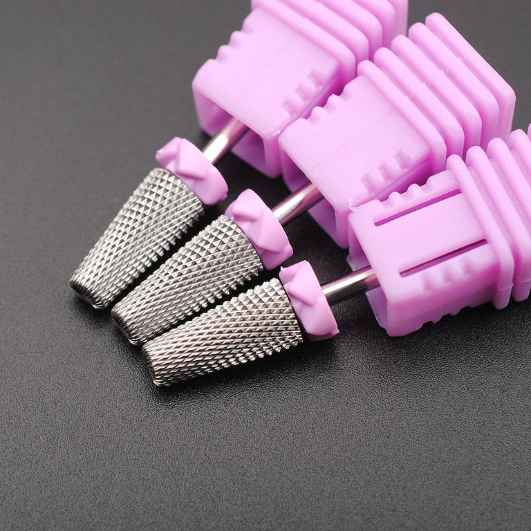 5 in 1 Tungsten Carbide Nail Polishing Bit Set for Pedicure and Acrylic Gel Nails - Extra Fine Grit Tools for Professional Nail Care, Cuticle Removal, and Nail Art Detailing - High-Quality and Long-Lasting Bits Compatible with Most Nail Drill Machines