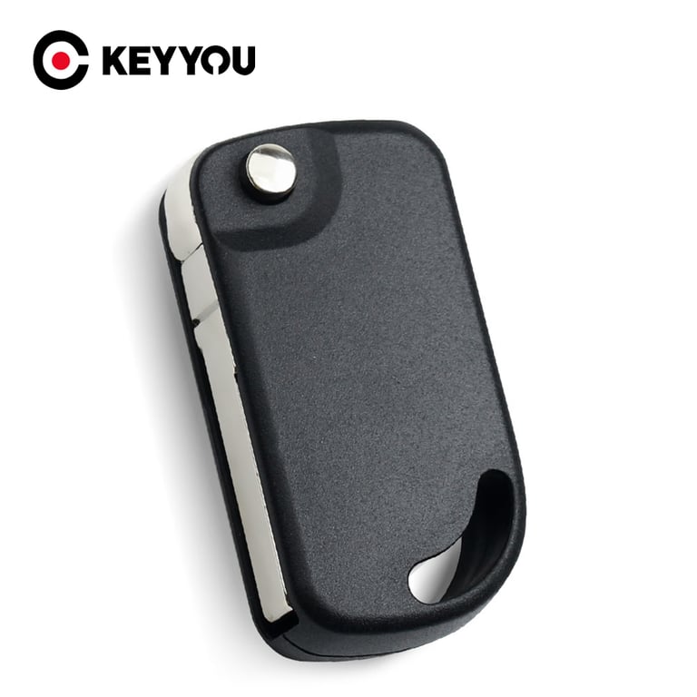 KEYYOU Replacement Flip Key Folding Remote Key Shell for Volkswagen Brazil HU66 Blade - Durable Precision Design, No Button, Easy Installation