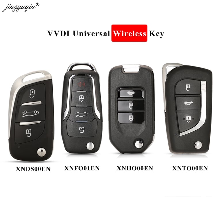 High-Quality Wireless Remote Key for VVDI2/VVDI Key Tool English Version - jingyuqin Xhorse XNFO01EN /XNHO00EN /XNTO00EN XNDS00EN - Convenient, Easy to Program, Durable, Enhanced Security Features