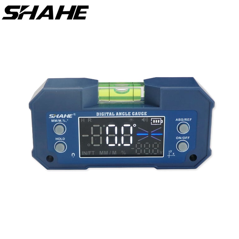 SHAHE MINI Magnetic Level Gauge Inclinometer with Dual Axis Functionality, Rechargeable Battery, and Easy-to-Read Display - Precision Measurement Tool for Carpentry, Construction, and DIY Projects