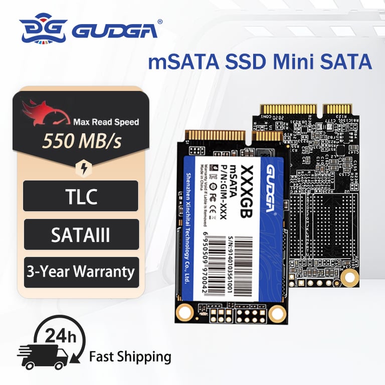 GUAGA mSATA SSD 6Gb/s High-Speed Performance SATAIII Interface Solid-State Technology 64GB 128GB 256GB 512GB Capacity Easy Installation for HP Laptop Desktop Enhanced System Responsiveness Fast Data Transfer Reliable Energy Efficient Upgrade