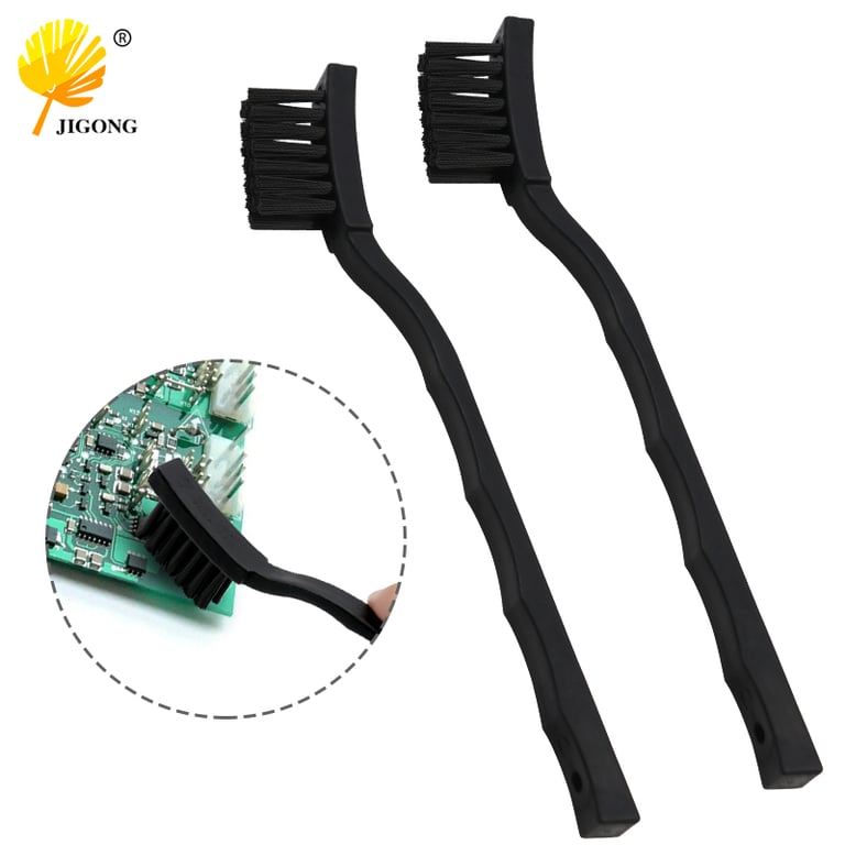 Anti-Static PCB Cleaning Brush with Small Crank Design and Scrubbing Board - Water PCB Cleaning Tool for Electronics Maintenance - Durable and Gentle Bristles for Precision Cleaning Tasks