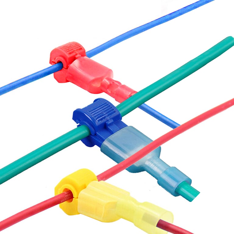 Durable T Shape Electrical Cable Connector Set - Easy Installation, Secure Connection, 40pcs for Versatile Use - Quick Splice Lock Design, Wide Compatibility, High-Quality Materials for Reliable Connections in Automotive and Home Projects