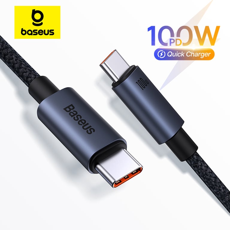 Baseus 100W USB C to Type C Cable for iPhone 16 15 Plus Pro Max, MacBook, Xiaomi, Samsung - Fast Charging, Durable, Data Transfer, Universal Compatibility, Convenient Length - 100W Power Delivery, High-Quality Materials, Resistant to Bending, Sync Multiple Devices - [insert length]