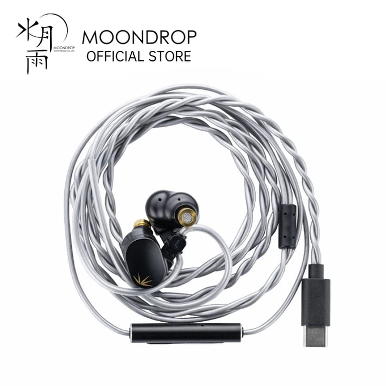 MOONDROP CHU II DSP Headphones with High Performance Dynamic Driver, USB-C In-ear Monitors, TYPE-C With Microphone, Comfortable Earphone Design, Enhanced DSP Technology - Deep Bass, Clear Mids, Crisp Highs, Hands-Free Calls, Secure Fit, Refined Sound Quality