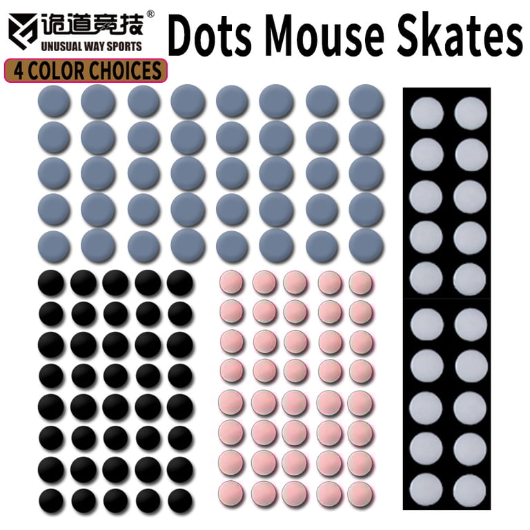 Premium PTFE Mouse Foot Skates for Enhanced Gaming Experience - Smooth Glide, Easy Installation, High-Quality Material, Black/Silver Fox Design - Reduce Friction, Improve Performance, Durable and Stylish Accessory for Gamers