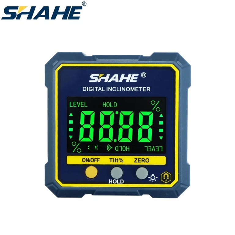 SHAHE Digital Angle Gauge Magnetic Protractor - Precision Measurement Tool for Woodworking, Machinery, Construction & Engineering - Multi-functional Inclinometer, Angle Finder, Level Box - Easy-to-Read LCD Display with Backlight - Durable & Portable Design for Professionals and DIY Enthusiasts