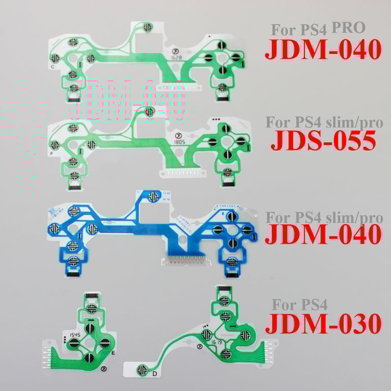 PS4/PS5 Controller Conductive Film Keypad Flex Cable Buttons Replacement Kit - Compatible with JDM 030/040/050 Controllers - 10pcs High-Quality Durable Circuit Board - Easy Installation for Improved Performance - Cost-Effective Gaming Controller Repair Solution
