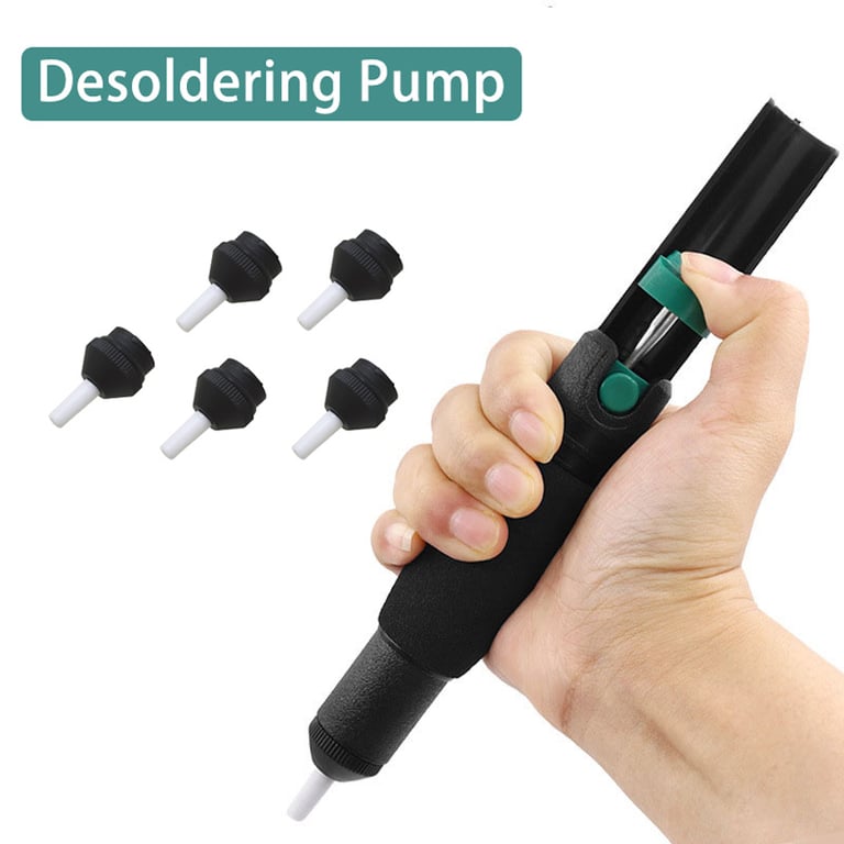 High-Quality Plastic Desoldering Pump with Powerful Suction for Electronics Repair and DIY Projects - Ergonomic Design for Precise Solder Removal and Rework - Durable and Versatile Soldering Sucker Pen for Circuit Board Soldering and Clean Joints