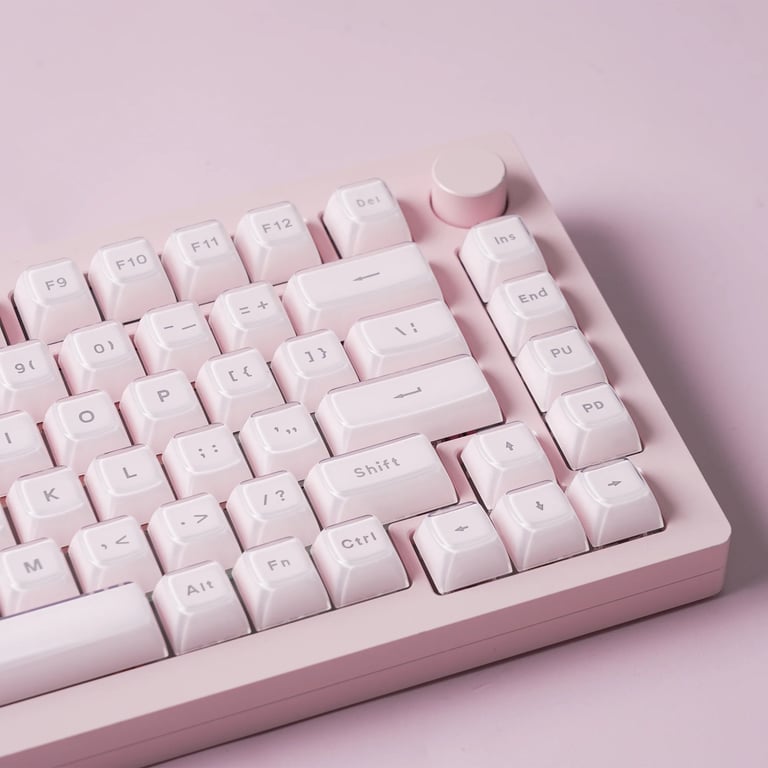 Enhanced Gaming Experience with OEM Profile Pink Jello Crystal Keycap for Cherry, Gateron, and MX Switches - Translucent Design, Premium Quality Material, Unique Pink Jello Crystal Design, Smooth Typing Experience - Durable and Versatile Keycaps for Immersive RGB Gaming Atmosphere