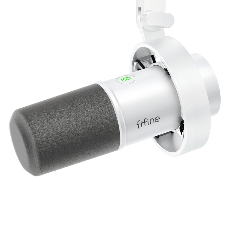FIFINE K688 Professional XLR Microphone with Real-Time Monitoring, USB Streaming, Adjustable Gain Knob, and Touch-Mute Function - Ideal for Vocals, Podcasts, Interviews, and More
