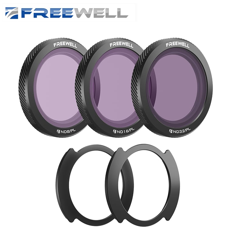 Freewell Drone Magnetic Filters Set Bright Day 3 Pack for DJI Neo Drones - ND8PL, ND16PL, ND32PL - High-Quality Filters for Enhanced Image Quality, Easy Installation, Perfect Compatibility - Complete Set for Stunning Aerial Footage in Various Environments