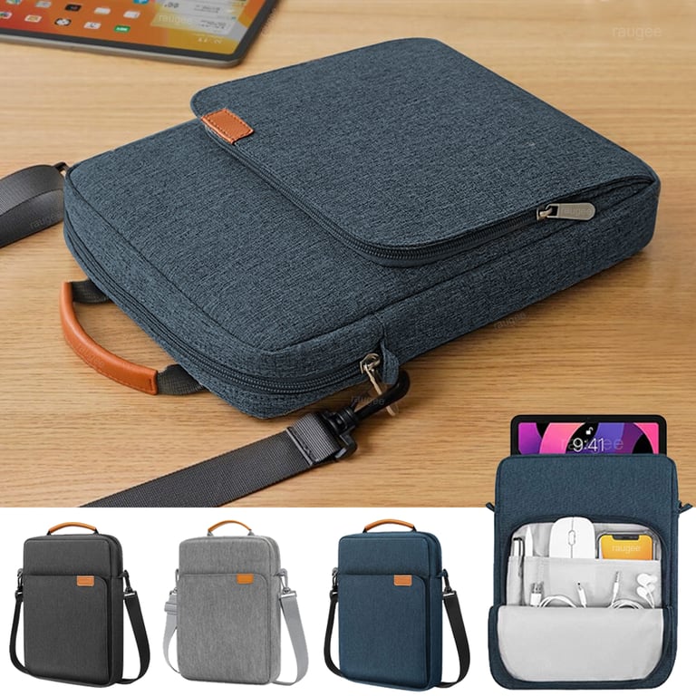 Premium Tablet Sleeve Bag for iPad Pro 12.9, 11, iPad 10th, Air 5, 4, 3 - Durable, Lightweight, Stylish Protective Case with Front Pocket for Accessories - Snug Fit, Top-Loading Zipper, Soft Interior Lining - Travel-Friendly Tablet Pouch for On-The-Go Protection and Storage