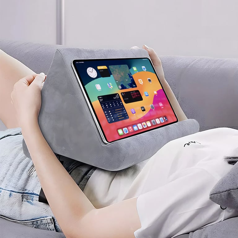 Adjustable Multi-Angle Sponge Pillow Tablet Holder for iPads, Samsung, Huawei, Xiaomi | Soft & Durable Hands-Free Reading Stand | Portable & Travel-Friendly Tablet Stand with Multi-Functional Design