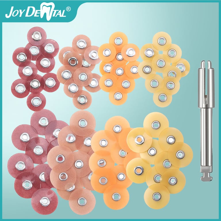 JOY DENTAL Premium Composite Finishing and Polishing Discs - Pack of 50/40 - Ideal for Ceramics, Glass Ionomers, and Restorations - Autoclavable Design for Reuse - Precise and Efficient Results - Ergonomic and Easy to Use for Dental Procedures