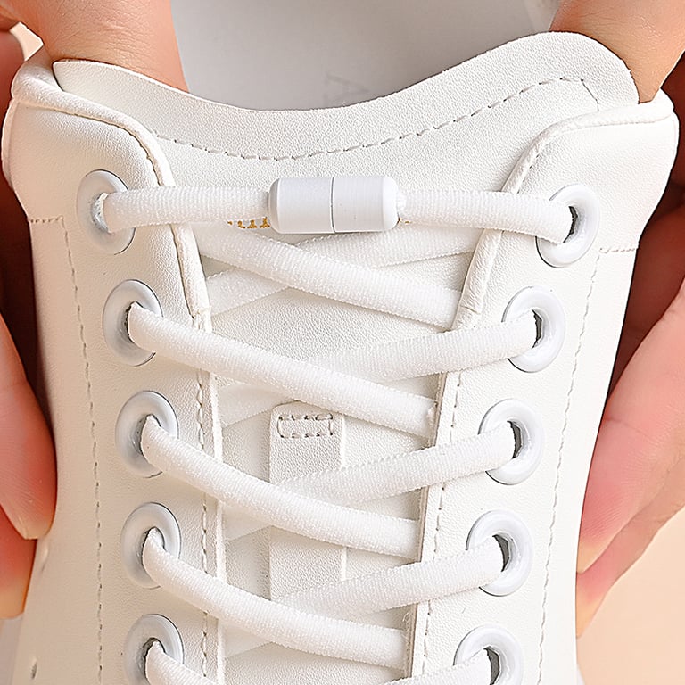 Adjustable Elastic No Tie Shoelaces for Kids and Adults - Convenient Metal Lock Design, Comfortable Semicircle Shape, Quick Installation - Durable and Reliable Shoe Laces for Active Lifestyles