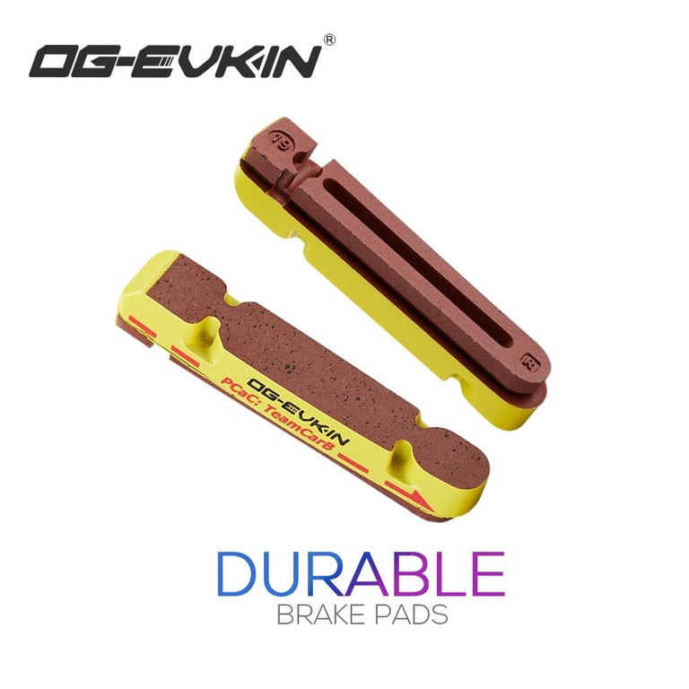 OG-EVKIN Pads-02 Carbon Brake Pads for Shimano, SRAM, and CHAMPION Carbon Rims - Premium V-Brake Pads with Enhanced Braking Power and Easy Installation - Durable and Reliable Carbon Material for Road, Mountain, and Commuter Bikes - Versatile and Precisely Compatible Brake Pads for Optimal Performance