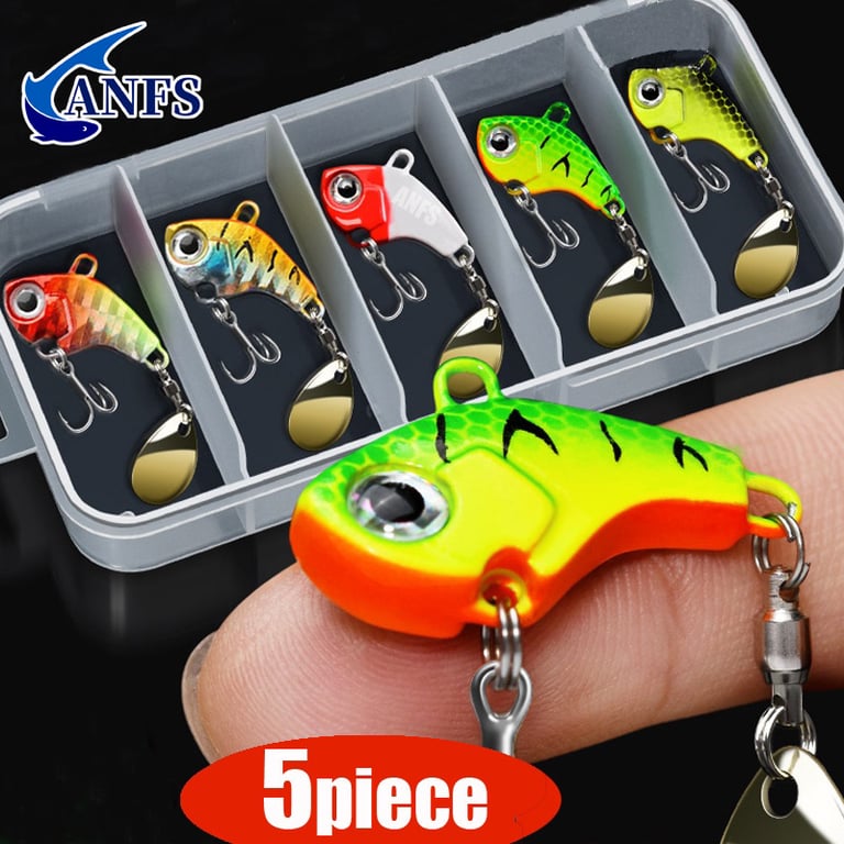 Premium Metal VIB Fishing Lure Kit - Versatile Spinner Spoon Lures and Jigs for Enhanced Fishing Success - Durable and Effective Artificial Bait Set for Various Fish Species - Compact and Portable Tackle Box Essential for Any Angler