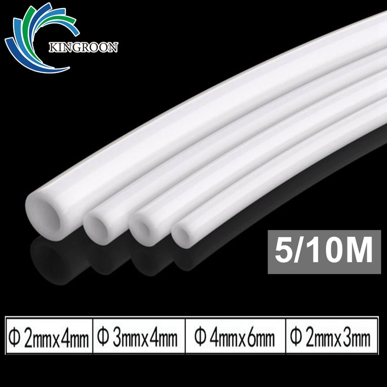 KINGROON High-Quality PTFE Tube Pipe for 3D Printing - Compatible with V5 V6 J-head Hotends and Bowden Extruders - 1.75mm/3mm Filament Sizes - 2mm/3mm/4mm Inner Diameter Options - Durable, Heat Resistant, Smooth Filament Feeding, No Clogs or Jams - Ideal for Various 3D Printers