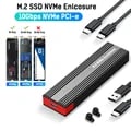 High-Speed Data Transfer M2 NVMe SSD Enclosure 10Gbps Tool-Free Installation USB-C 3.2 Gen2 Heat Dissipation Compact Portable External Adapter Case for Lightning-Fast File Transfers and Backups