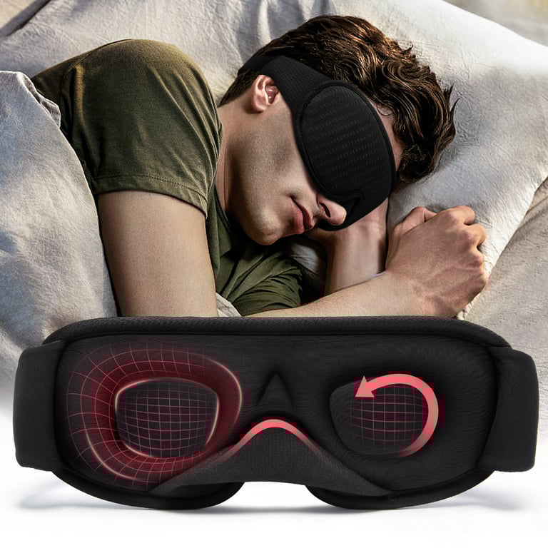 Adjustable 3D Sleeping Mask for Enhanced Sleep Quality - Soft Breathable Material, Blocks Out Light, Adjustable Strap, Travel-Friendly - Perfect for Insomnia, Migraines, and Restful Sleep - Ideal for Home, Travel, and Daytime Naps
