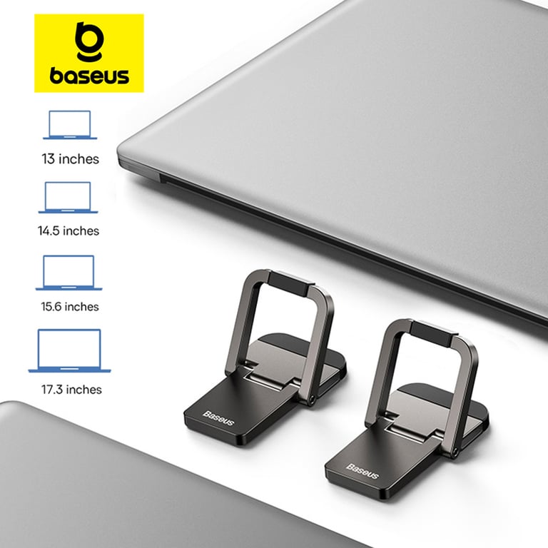 Baseus Laptop Kickstand - Sturdy Aluminum Construction, Adjustable Angles, Portable and Lightweight, Non-Slip Design, Universal Compatibility - Durable Stand for Macbook, Xiaomi Notebook, Various Laptop Sizes and Models