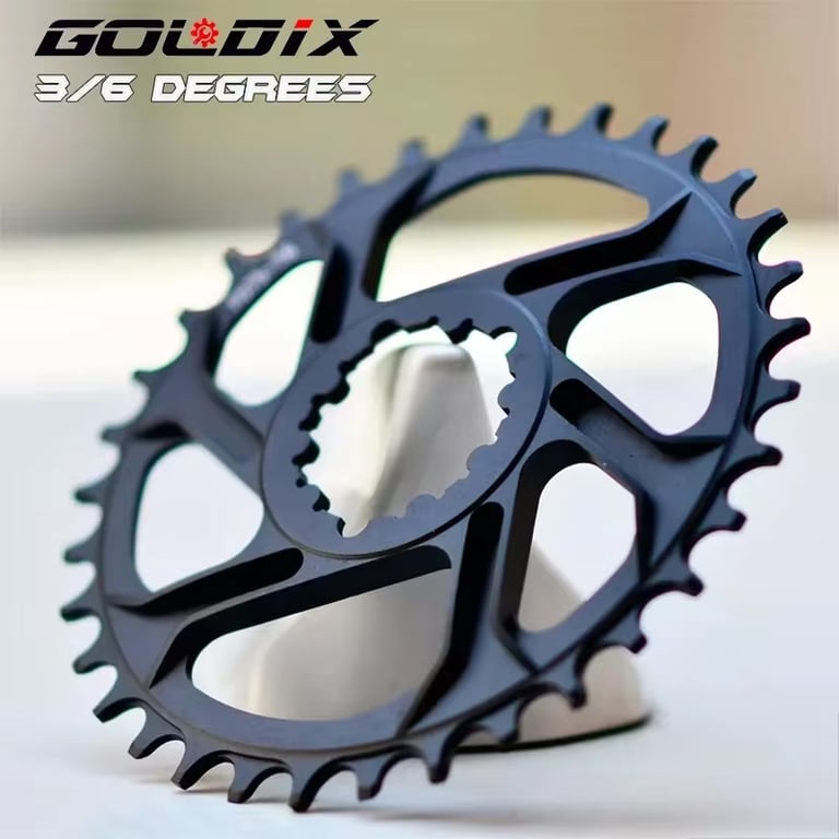 GOLDIX MTB Bicycle Chainring - High-Quality Aluminum Alloy Narrow Wide Design with Multiple Sizes for SRAM Drivetrains - Easy Installation for Improved Mountain Biking Performance