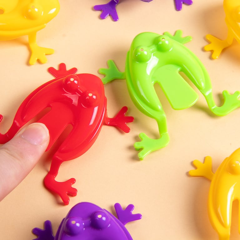Interactive Bouncing Fun: 20-60pcs Jumping Frog Bounce Fidget Toys for Stress-Relief and Educational Entertainment - Perfect Party Favor for Kids' Birthday Parties - Durable Construction and Vibrant Design for Endless Fun and Learning