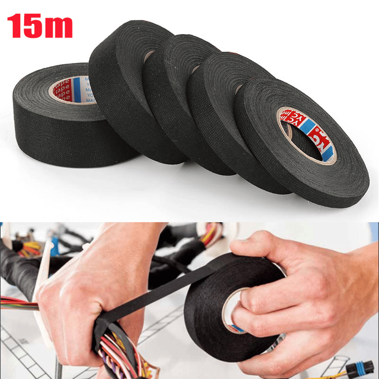 Heat-Resistant Adhesive Cloth Fabric Tape for Automotive Wiring Harness - Multiple Width Options - Durable and Long-Lasting Loom Electrical Heat Tape with Secure Hold - Ideal for High-Temperature Applications