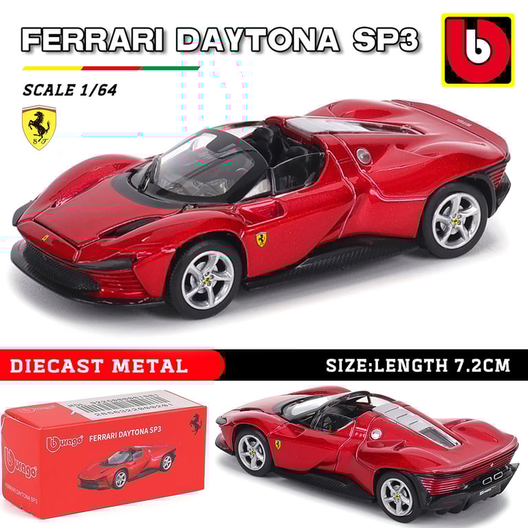 Bburago 1:64 Ferrari SP3 458 599 ENZO F12 Model - Premium Alloy Construction, Small Collectible Car for Enthusiasts, Exquisite Design with Intricate Details, Toy & Gift for All Ages, Elegant Scene Decoration for Display, Classic Ferrari Models Replica