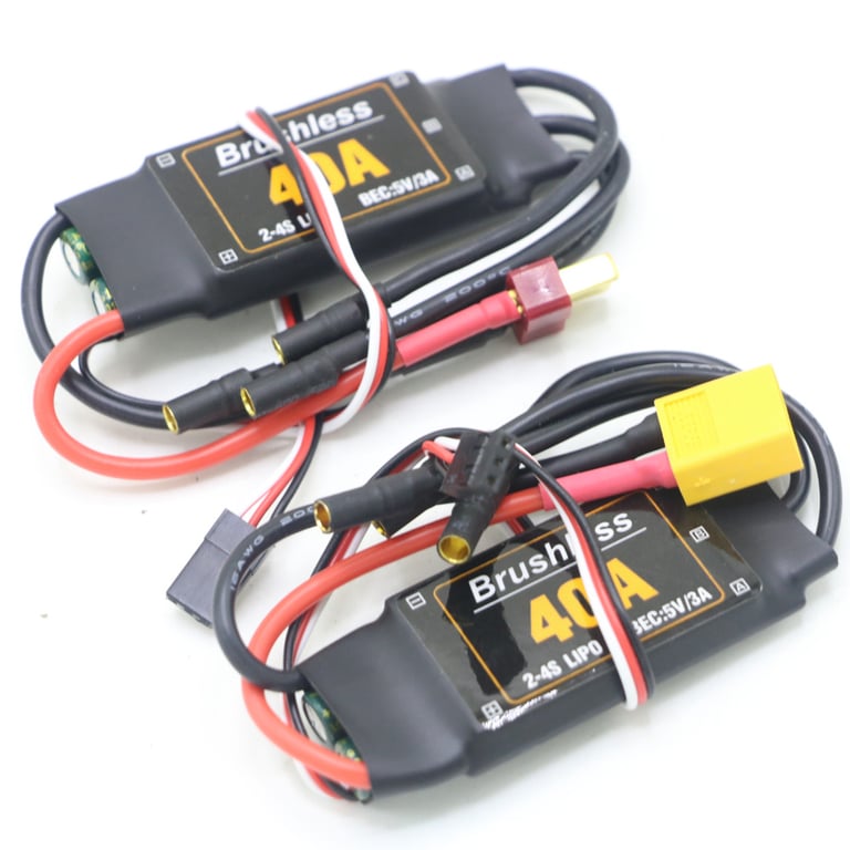 Mitoot Brushless 40A ESC Speed Controller for RC FPV Quadcopters, Airplanes, and Helicopters - 2-4S Voltage Range, Integrated UBEC, Easy Installation, Durable and Efficient - Smooth and Precise Speed Control for Aerial Applications