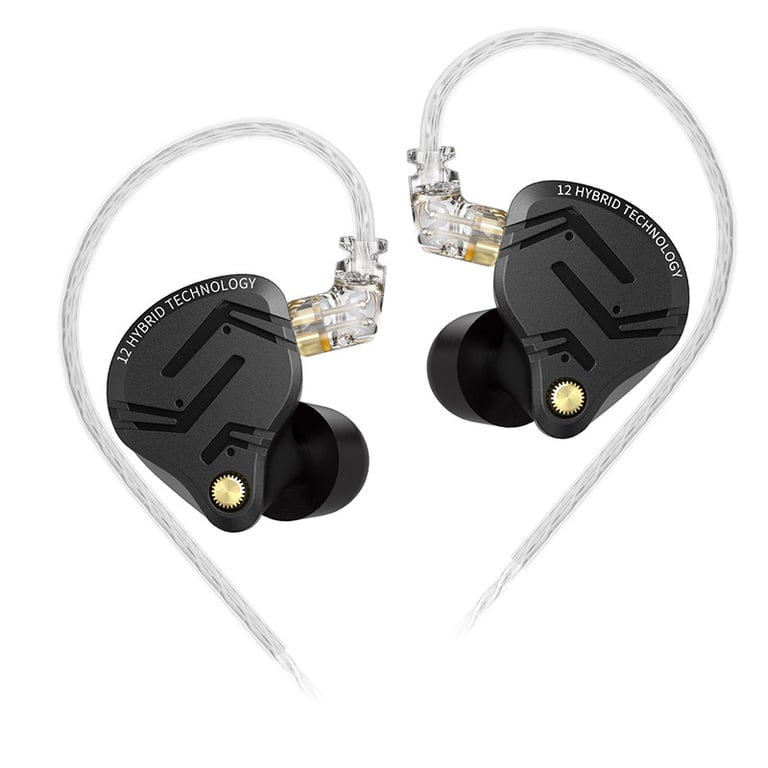 KZ ZS12 PRO X Metal Earphones - High-Fidelity Hybrid In-Ear Monitors with Enhanced Bass, Noise Cancelling Technology, and Sweat-Resistant Design for Music Enthusiasts and Sports Enthusiasts - Perfect for Gym, Running, and Workouts
