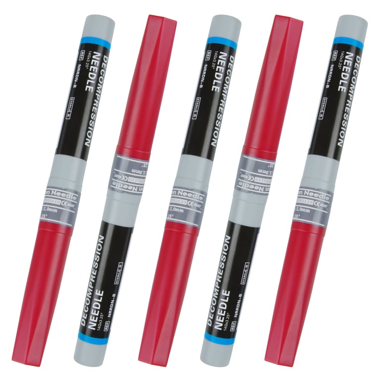 Emergency Tension Pneumothorax Needle Catheter Kit for Trauma Medical Ifak Chest Decompression, 50g Needle, Compact EDC First Aid Tool - Essential for First Responders and Professionals in Managing Collapsed Lungs and Penetrating Injuries