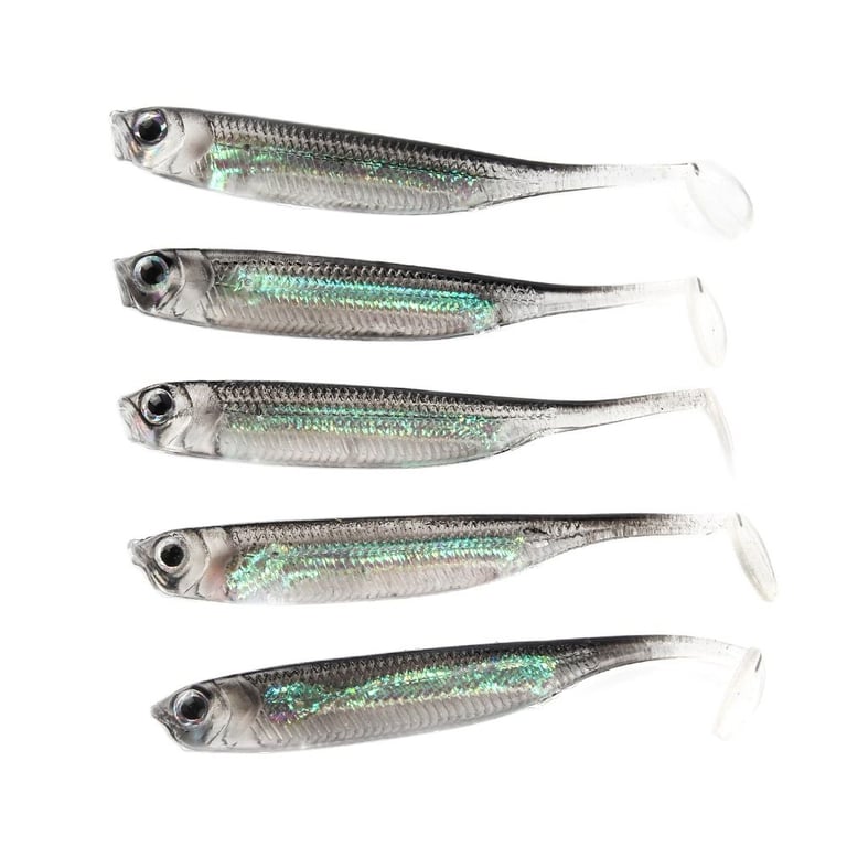 Premium Rainbow Fishing Soft Baits Set with Tail Fish Design - Vibrant Colors, Various Sizes and Weights, Swing Fishing Spinner Bait - Durable Lures for Successful Catches in Multiple Conditions