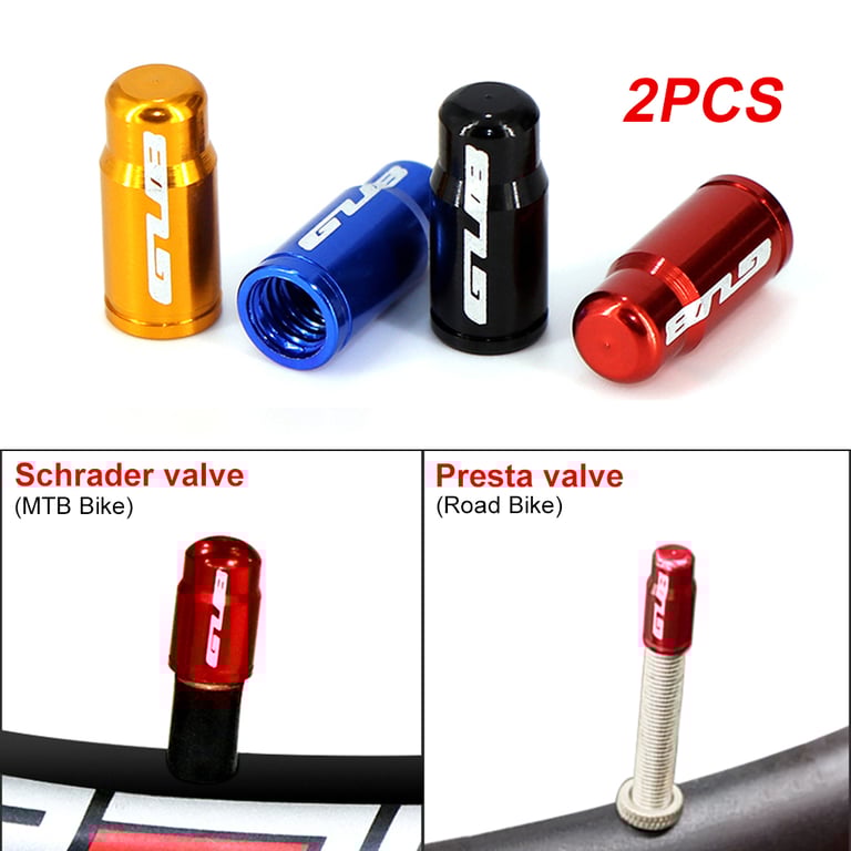 Durable Aluminum Alloy Bike Tire Valve Caps - Universal Fit for AV, FV, Schrader, Presta Valves - Dustproof Design - Knurled Edge for Easy Installation - Enhance Visibility and Style with Various Colors - Protect Your Bike from Dust and Debris - Personalize Your Ride with Premium Caps
