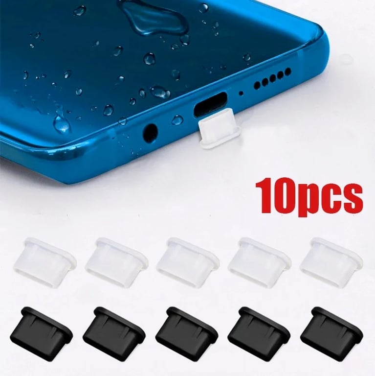Universal Type-C Silicone Dust Plugs for Samsung, Xiaomi, Huawei Phones - Premium Anti-Dust Caps for Clean & Reliable Connection - Durable & Easy to Install - Compact & Portable Design for On-the-Go Protection