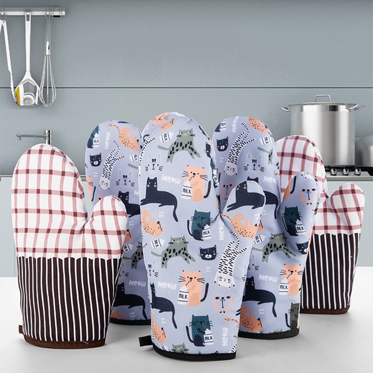 GIANXI Microwave Mitts Gloves - Premium Heat-Resistant Anti-Scald Kitchen Gloves for Baking, Cooking, Grilling - High Heat Resistance, Comfortable Fit, Multi-Purpose Use - Non-Slip Surface, Maximum Safety, Easy to Clean - Essential Kitchen Accessories